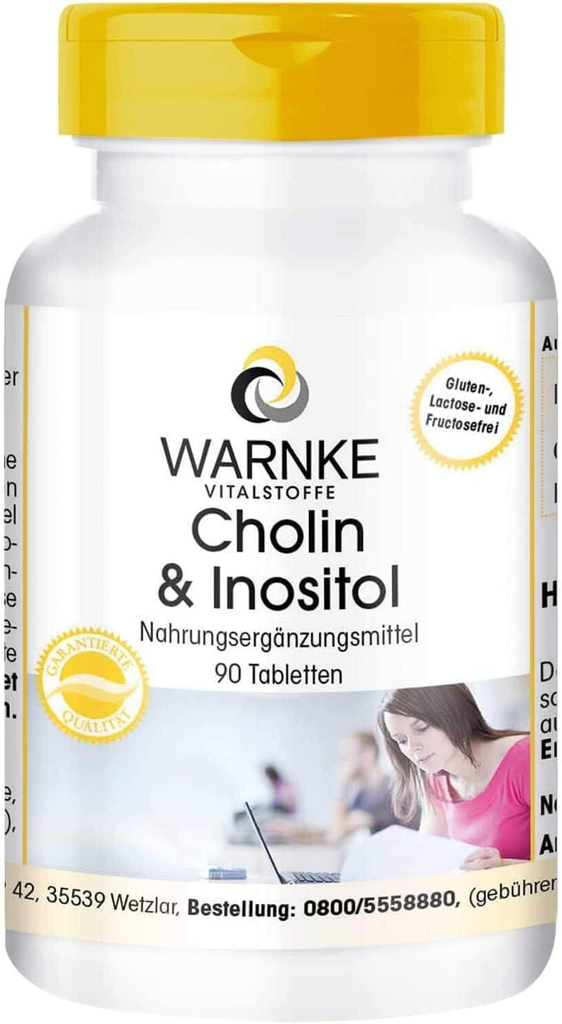 Choline & Inositol - high dose & vegan - with choline bitartrate - 90 tablets | Warnke vital substances - NewNest Australia