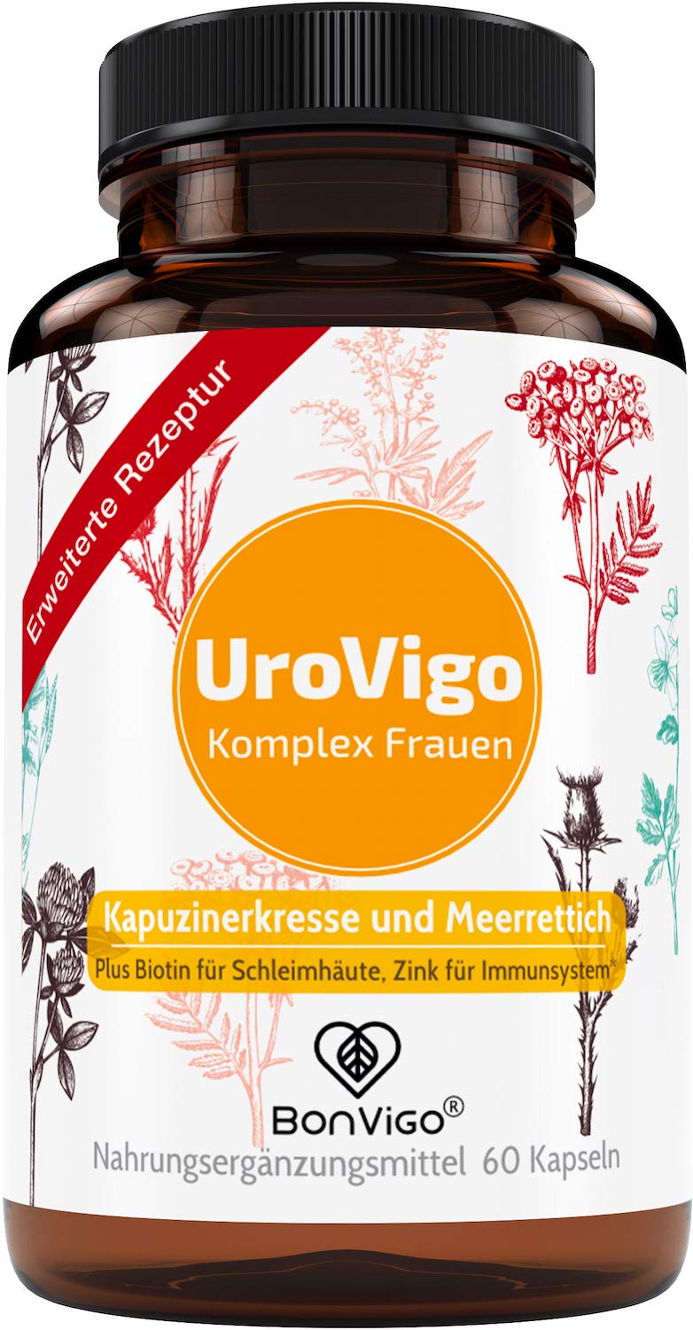 Urovigo Women'S Capsules - Bladder: Vitamin A Supports The Mucous Membranes, Zinc Immune System And Skin* - 8 Plant Complex With Dandelion, Cranberry, Nettle, Lovage, Pumpkin - Without D-Mannose (1) - NewNest Australia