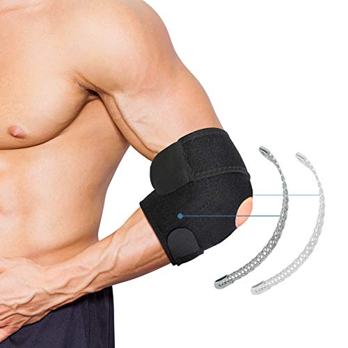 Yosoo Health Gear,Tennis Elbow Bandage With Compression Pad, Elbow Brace, Tennis Elbow Brace, Breathable Elbow Support Strap With Double Spring Stabilizer, Elbow Splint Supports Strong Velcro Straps - NewNest Australia