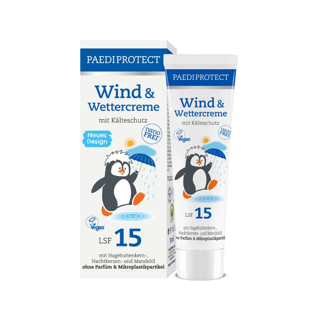 PAEDIPROTECT Wind & Weather Cream for Babies 30 ml, care lotion for children and adults with SPF 15, with rosehip to protect against cold, wind, moisture, wound protection cream to soothe irritated skin areas - NewNest Australia