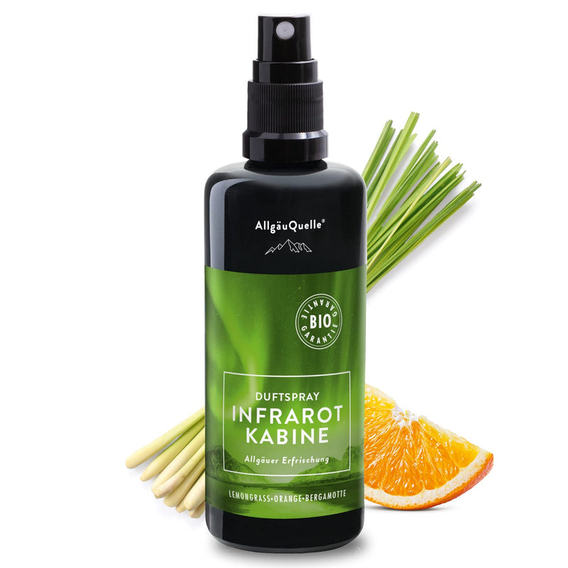 Allg√§Uquelle Organic Infrared Cabin Fragrance Spray With 100% Organic Oils Allg√§Uer Refreshment Lemongrass Orange Bergamot (100 Ml) Natural Infrared Sauna Fragrance With Essential Oils Organic Infrared Cabin Fragrance Oil - NewNest Australia