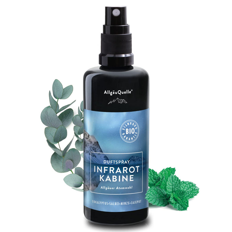 Allg√§Uquelle Organic Infrared Cabin Fragrance Spray With 100% Organic Oils Allg√§Uer Breathing Comfort Eucalyptus Sage Mint Cajeput (100 Ml) Natural Infrared Sauna Fragrance With Essential Oils - NewNest Australia