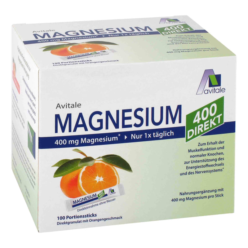Avitale Magnesium 400 direct orange - direct granules to be taken without water, 210 g - NewNest Australia