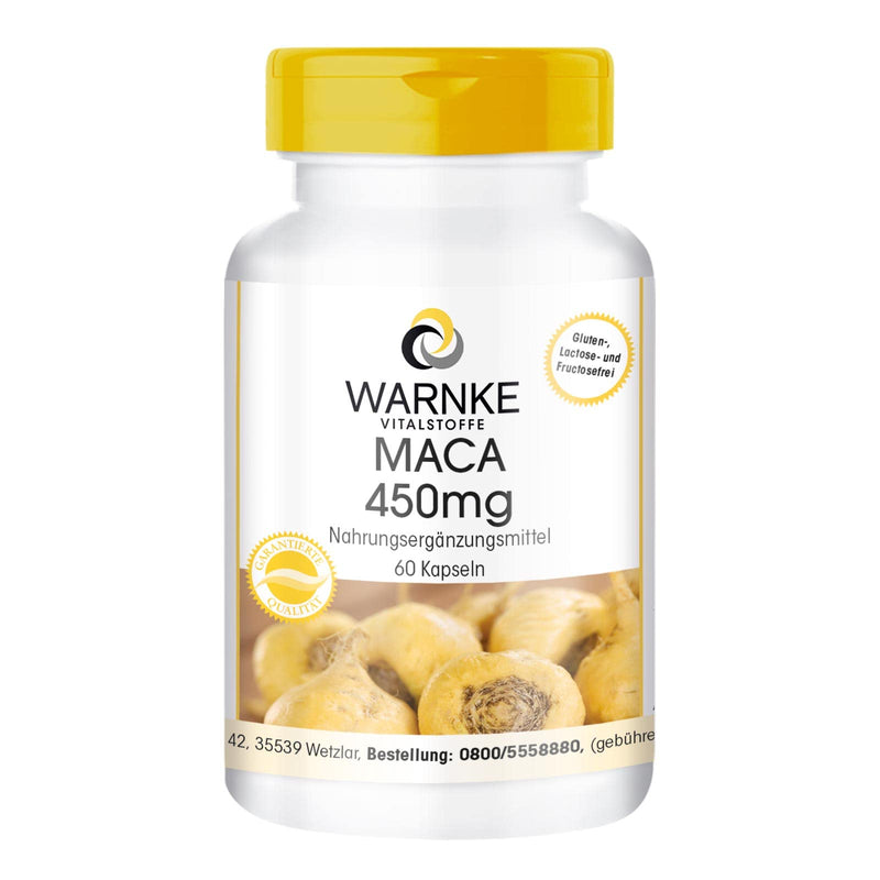 Maca 450 mg - High Dose & Vegan - Yellow Maca Root Extract - 4500 mg per Daily Dose - 60 Capsules - NewNest Australia