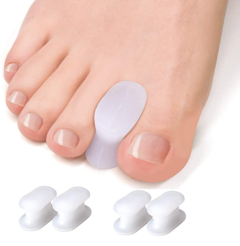 Gel Toe Caps, Hallux Valgus Toe Separator, Silicone Toe Protection, Toe Separator, Toe Corrector Spacers For Overlapping Toes, Soft And Comfortable, Pack Of 4 - NewNest Australia