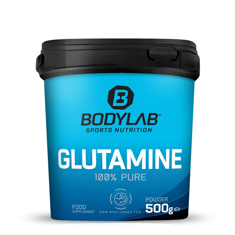 Bodylab24 Glutamine Powder 500g, 5g per serving 100% pure, tasteless L-2-aminoglutaric acid powder, glutamine can support the regeneration processes, ideal for strength and endurance athletes - NewNest Australia