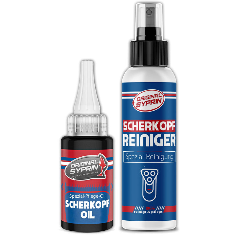 Syprin Shaving Head Oil And Shaving Head Cleaner Set - For Razors, Hair Clippers, Trimmers, Shaving Machine Oil - Shaving Head Oil Cleaner Bundle Set Oil + Cleaner - NewNest Australia
