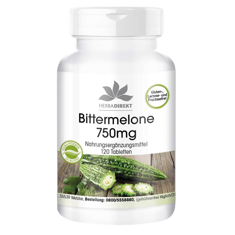 Bitter melon 750mg - high dose - vegan - 120 tablets - with chrome | HERBADIREKT by Warnke vital substances - NewNest Australia