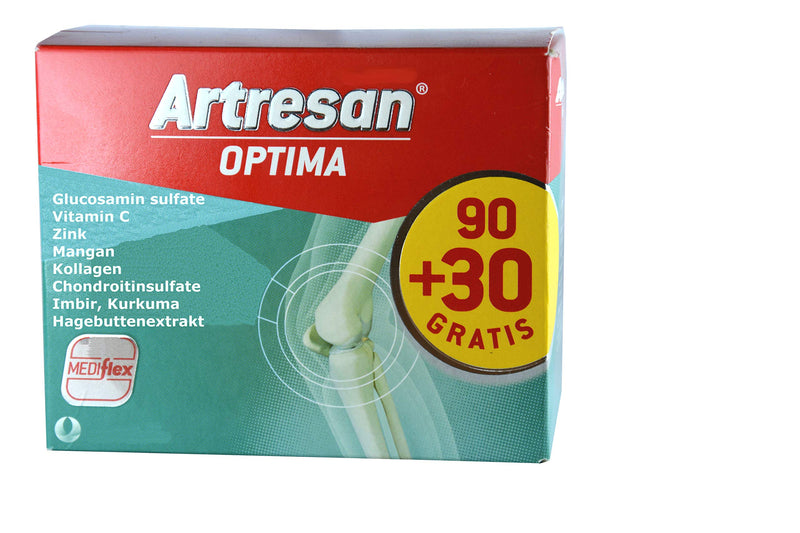 Artresan Optima Joints, 120 Capsules, 9 Ingredients: Glucosamine, Collagen, Vitamin C, Ginger, Rosehip, Over One Month Pack, Joint, Orton Flex, Joint Capsules - NewNest Australia