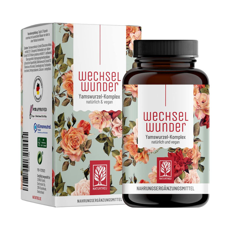 CHANGE WONDER 500mg yam root with 340mg red clover, valerian, iron