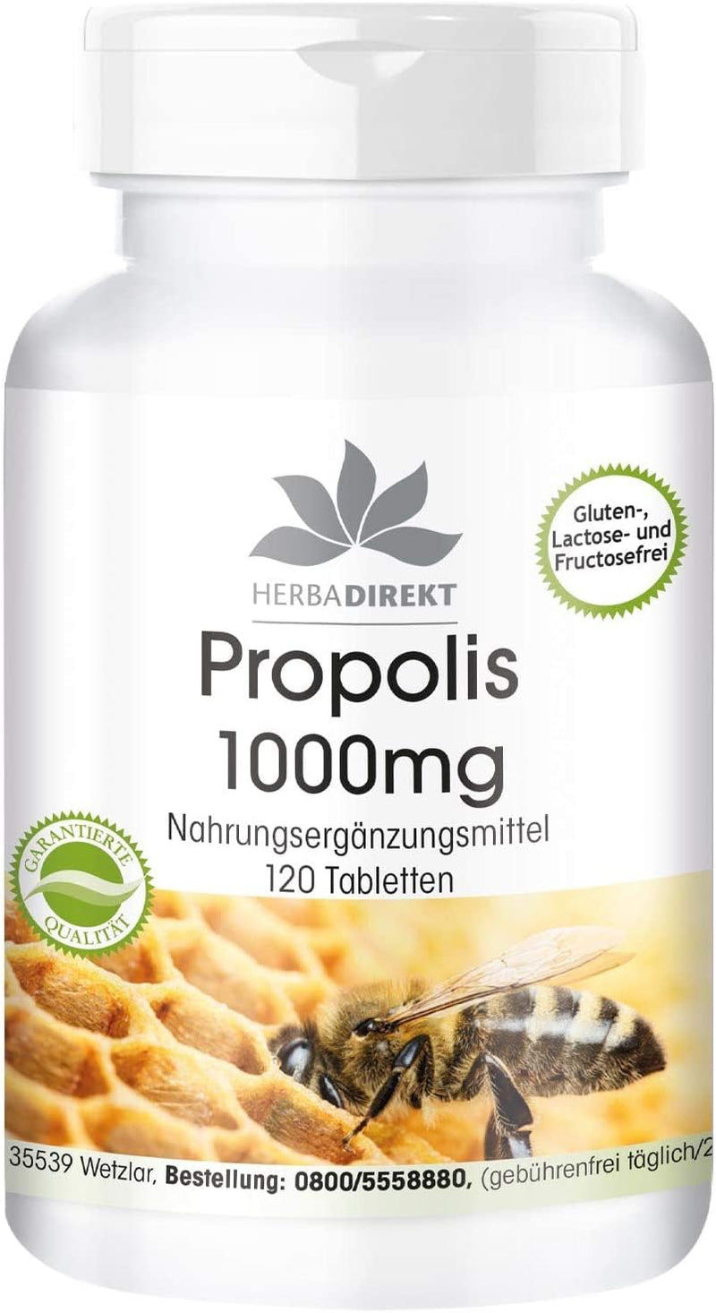 Propolis 1000mg - high dose - 120 tablets - with 3% galangin | HERBADIREKT by Warnke vital substances - NewNest Australia