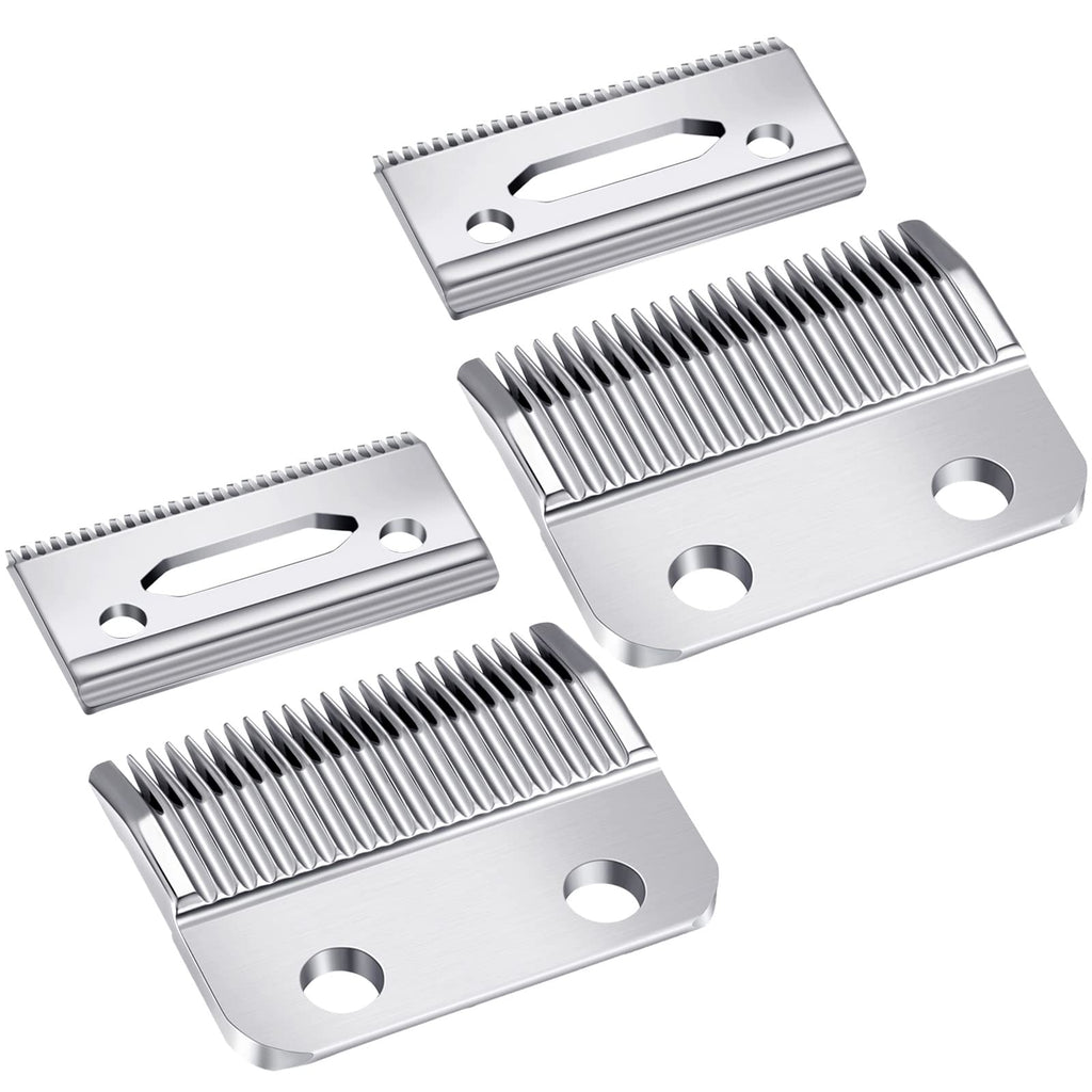 2 Sets Adjustable Clipper Blades, 2 Hole Hair Trimmer Replacement Blades for Wahl 1006, Super Taper #8400 (Silver) - NewNest Australia