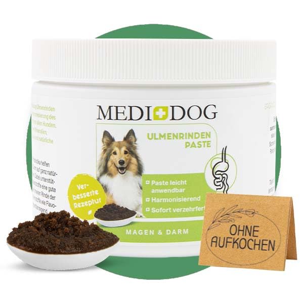 MEDIDOG 500g premium elm bark paste for dogs, ready to eat, better digestion, for eating stool, heartburn, diarrhea, slippery elm bark - PawsPlanet Australia
