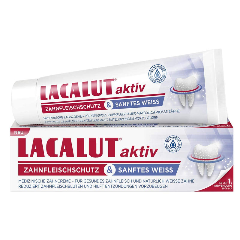 Lacalut active gum protection & gentle white, value pack of 6 (6 x 75ml) - NewNest Australia