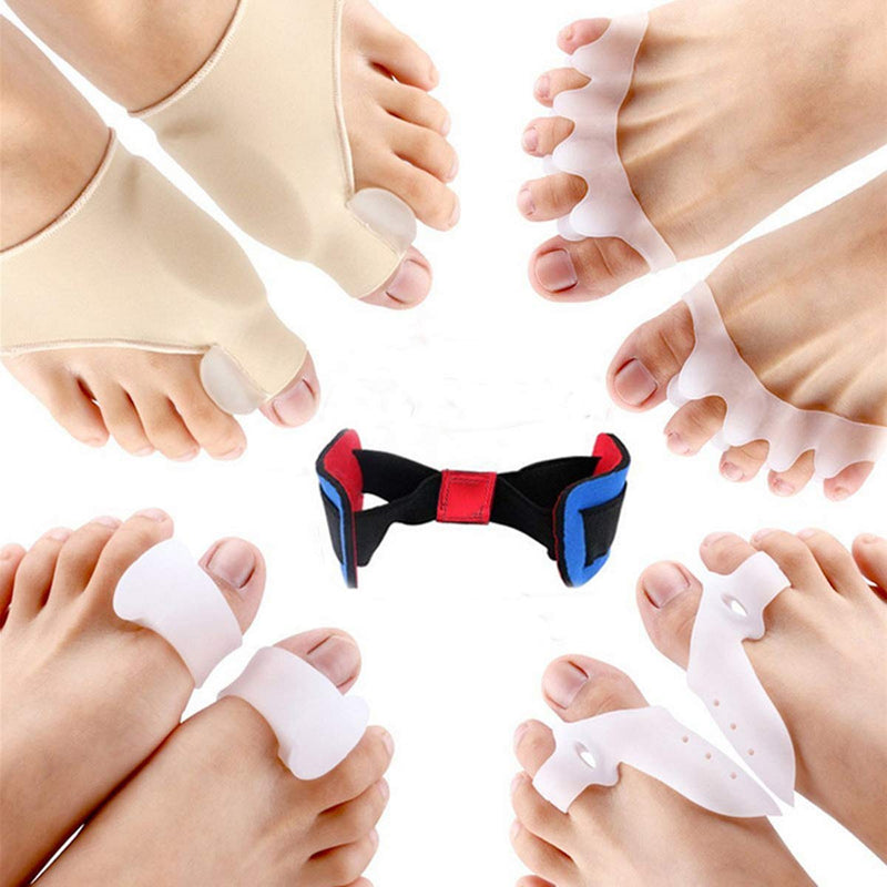 Jytoponline Bunion Corrector And Pain Relief Kit, Gel Bunion Pads And Cuff, Toe Separator, Spacer For Men And Women, Hammer Toe, Hallux Valgus, Big Toe Joint In Toe, 9 Pieces - NewNest Australia