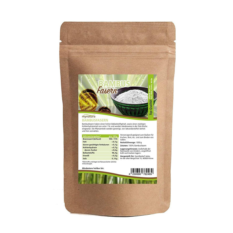 Mynatura ground bamboo fibers 2x 1000g bamboo glutenfree low in