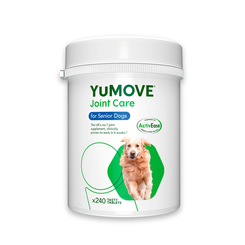 YuMOVE Senior Dog | Hip and Joint Supplement for Stiff Adult Dogs with Glucosamine, Chondroitin, Green Lipped Mussel | 9 years and older | 240 tablets 240 compresses - PawsPlanet Australia