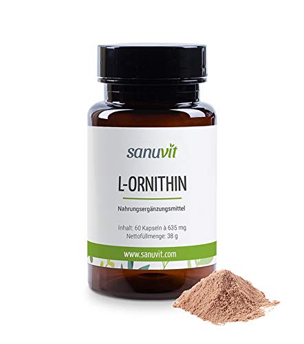Sanuvit L-Ornithine 60 capsules - pure product directly from the manufacturer (hypoallergenic manufacture) - NewNest Australia