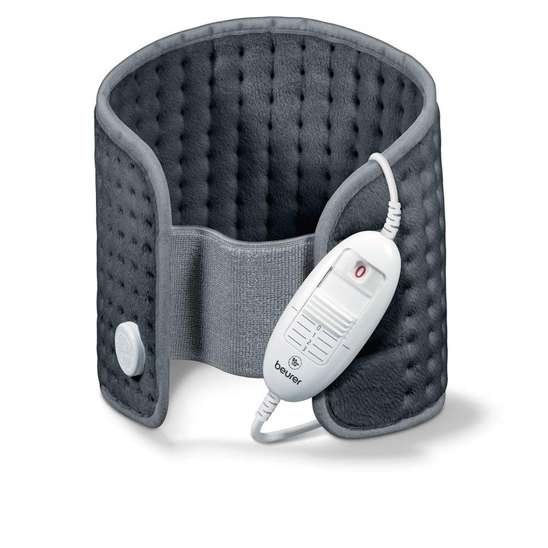 Beurer HK 49 Cozy heating pad, for use on the stomach and back, with elastic band and Velcro fastener, automatic switch-off, machine washable, gray stomach and back heating pad - NewNest Australia