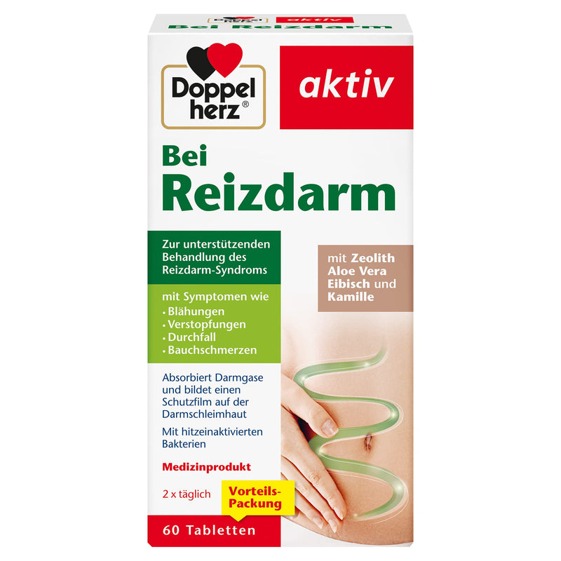 Doppelherz Irritable Bowel - Medical Device For Supportive Treatment Of Irritable Bowel Syndrome With Symptoms Such As Bloating, Constipation, Diarrhea, Abdominal Pain - 60 Tablets - NewNest Australia
