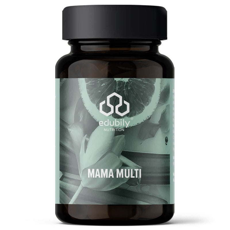 edubily nutrition® Mama Multi. Pregnancy vitamins for the desire to have children, breastfeeding and pregnancy. Dietary supplement with folic acid as folate & important vitamins for women. 90 capsules - NewNest Australia