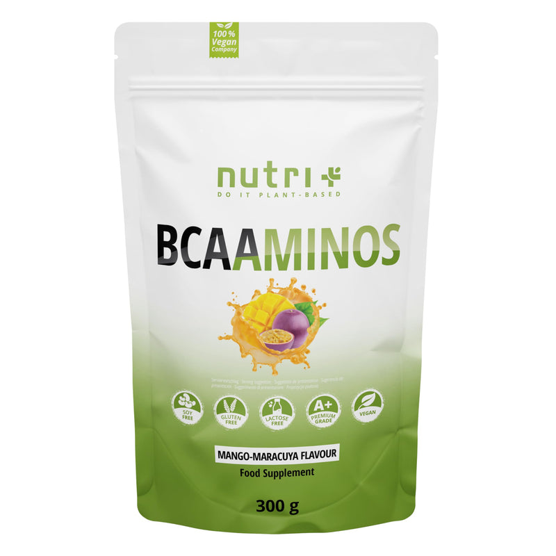 BCAA Powder Mango Passion Fruit - Amino Complex High Dose - BCAAs Instant Powder - Best Solubility & Sensational Taste - 300g Amino Acid Powder - Amino Acid Mix Mango-Passion Fruit 300 g (Pack of 1) - NewNest Australia