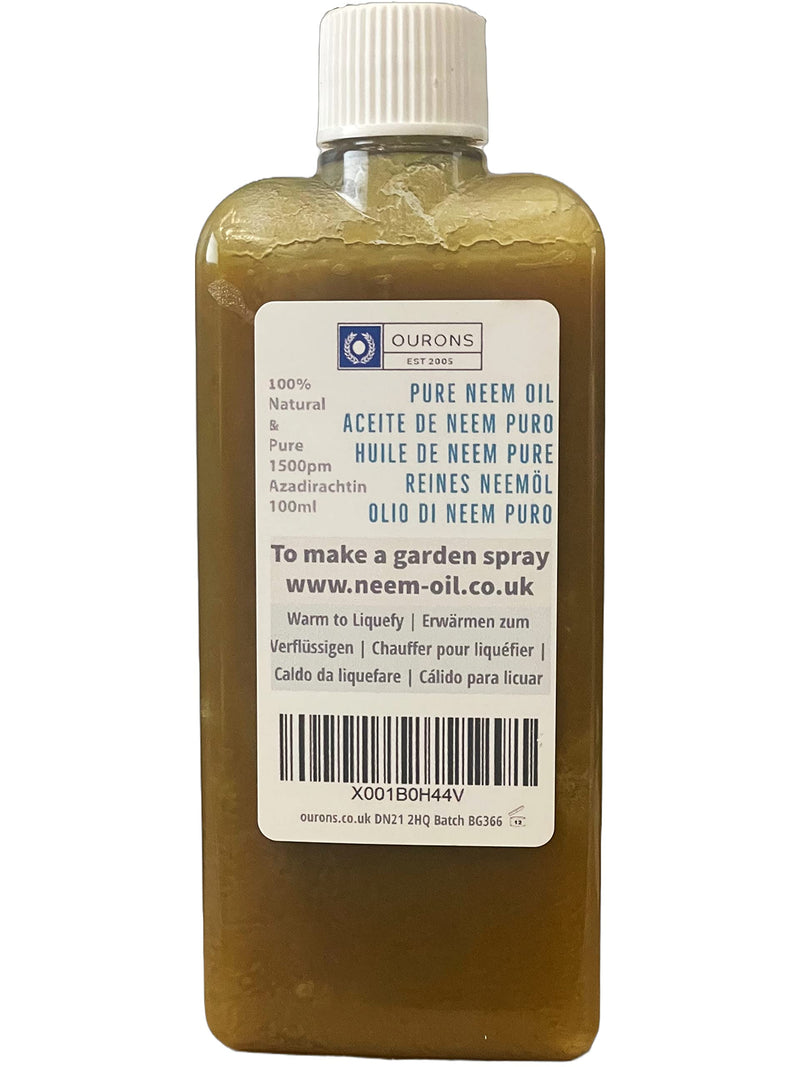 Ourons 100ml Neem Oil - Premium 100% Pure Multi-Purpose Oil for Garden, Plants, Home and More, Natural - NewNest Australia