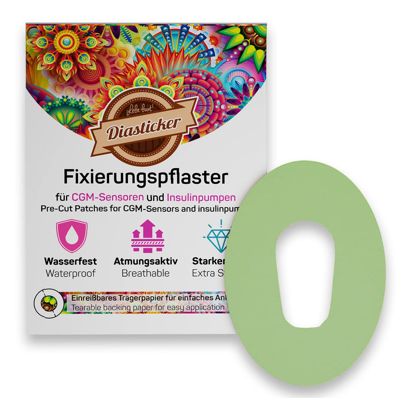 Diasticker Dexcom G6 Fixation Plasters (Pack Of 10, Light Green) Waterproof, Breathable, Strong Hold, Cgm Sensor Patch, Fixation, Tape, Overpatch, Fixation Plaster - NewNest Australia