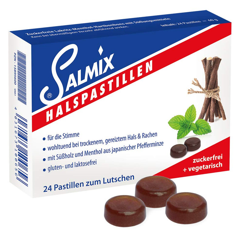 SALMIX Throat Pastilles | Soothing for Dry, Irritated Throat & Throat | 24 Pastilles for Sucking - NewNest Australia