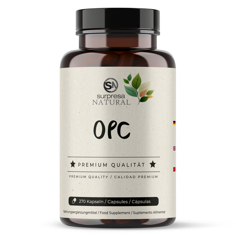 OPC grape seed extract 270 capsules - 135 day supply 800 mg per daily dose - made from French grapes, produced in Germany & laboratory tested, vegan 270 pieces (pack of 1) - NewNest Australia