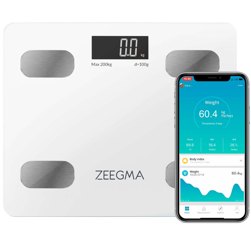 Zeegma Gewit Fittrack The Smart Bathroom Scales For The Whole Family: Measuring, Tracking, Optimizing Health, Precise Measurement, Lcd, Weight Measuring Range Up To 200 Kg - NewNest Australia