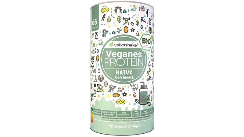 ORGANIC protein vegan | DE-ÖKO-006 | 10 plant-based protein sources | Without sweeteners | Without soy & gluten | Premium quality from Lake Constance | Made in Germany (1000g, natural) - NewNest Australia
