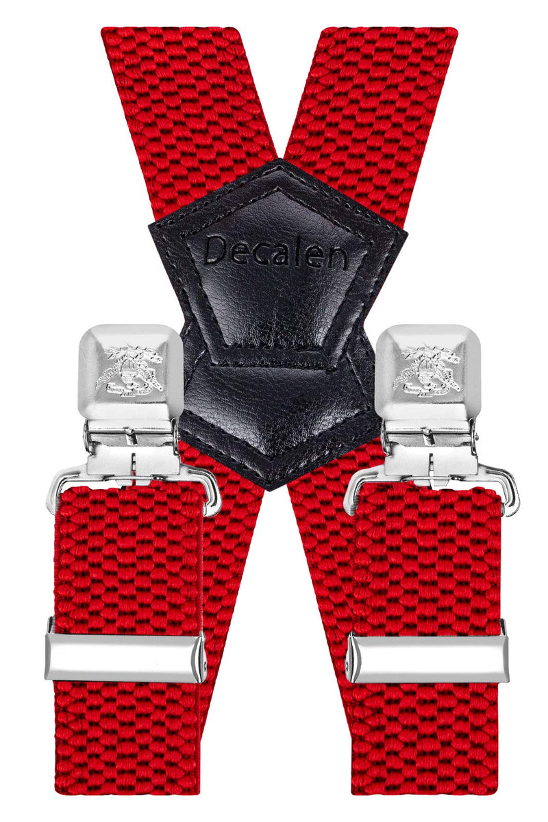 Decals, unisex braces, 4 cm wide, with 4 very strong metal clips, long, one size, adjustable and elastic cross-style - NewNest Australia