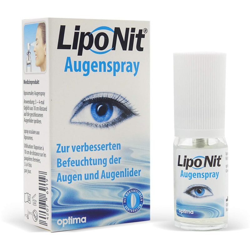Liponit eye spray for dry eyes (10 ml) contact lens liquid - alternative to eye drops - NewNest Australia