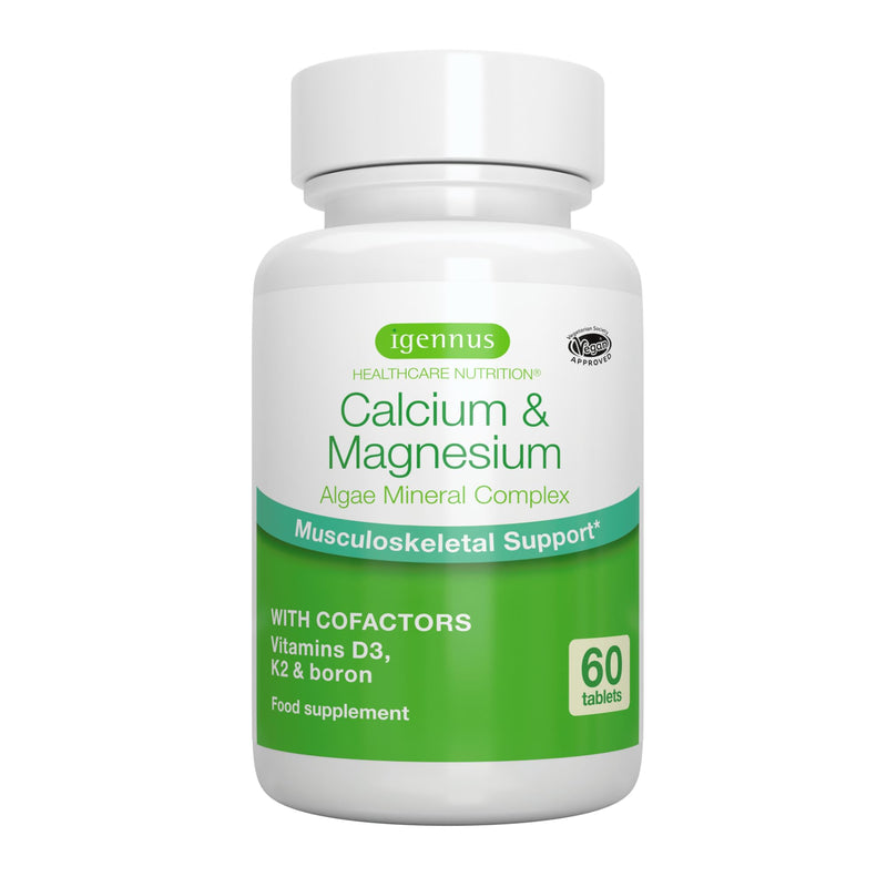 Mariner Calcium & Magnesium Bone Complex with boron, vitamin D3 & K2, high dosage, vegan, 60 tablets, from Igennus - NewNest Australia