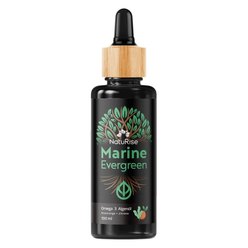 NatuRise® Omega 3 Vegan - Algae Oil - 1884mg DHA, EPA & DPA - High Dose - 100 ml - Laboratory Tested - Triglyceride Form - Pipette with Dosing Scale - UV Glass (Blood Orange + Lemon) Blood Orange + Lemon 100 ml (Pack of 1) - NewNest Australia