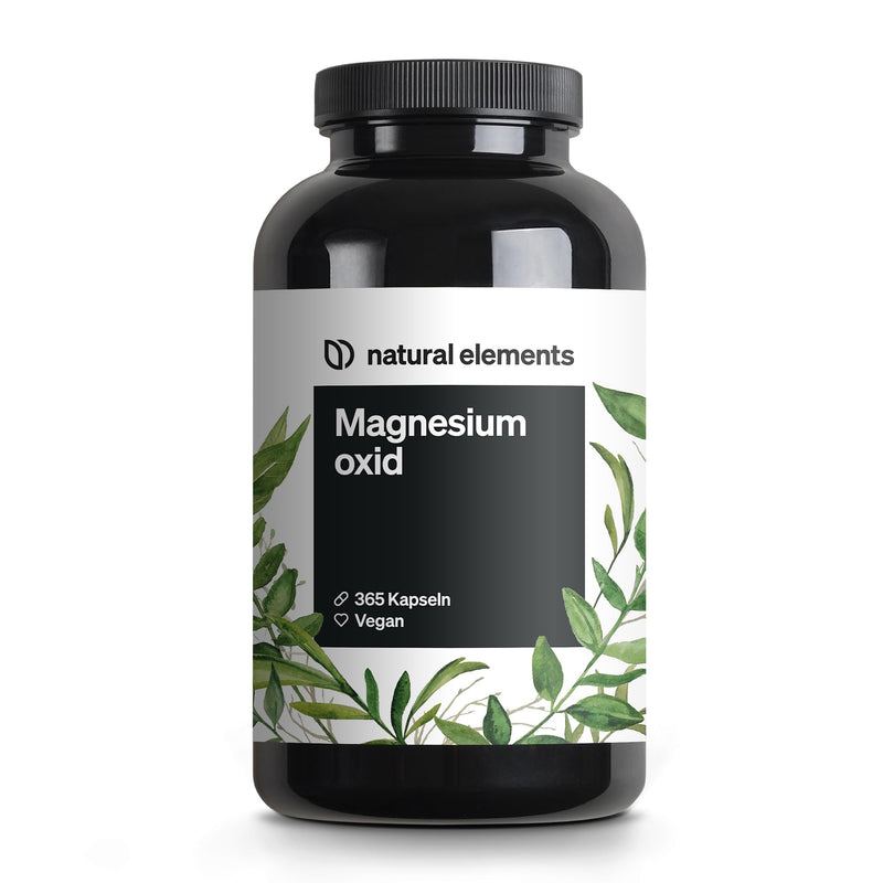 Magnesium oxide - 365 capsules - 667mg, of which 400mg elemental magnesium per capsule - laboratory tested, high dosage, vegan - NewNest Australia