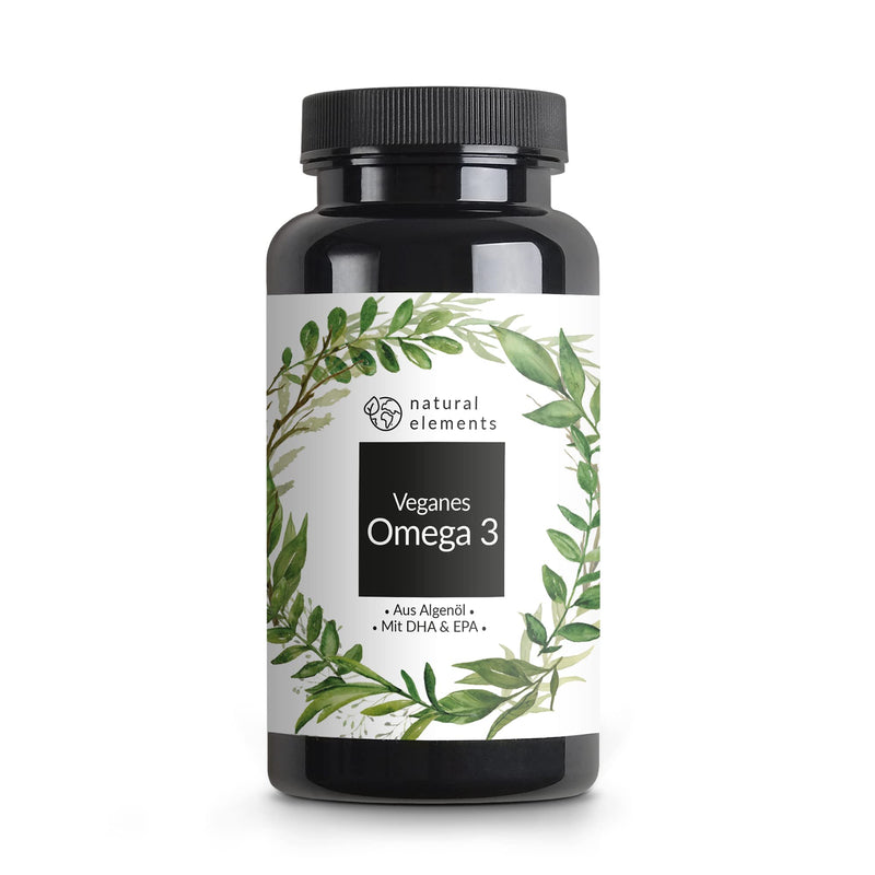 Omega 3 vegan - Premium: With EPA and DHA from algae oil (in triglyceride form) - sustainable and naturally low in harmful substances - 90 capsules - NewNest Australia