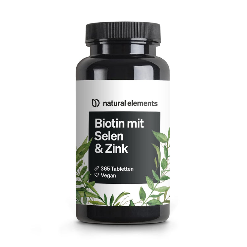 Biotin + Selenium + Zinc 365 - Vegan Tablets - No Magnesium Stearate - Laboratory Tested and Made in Germany - NewNest Australia