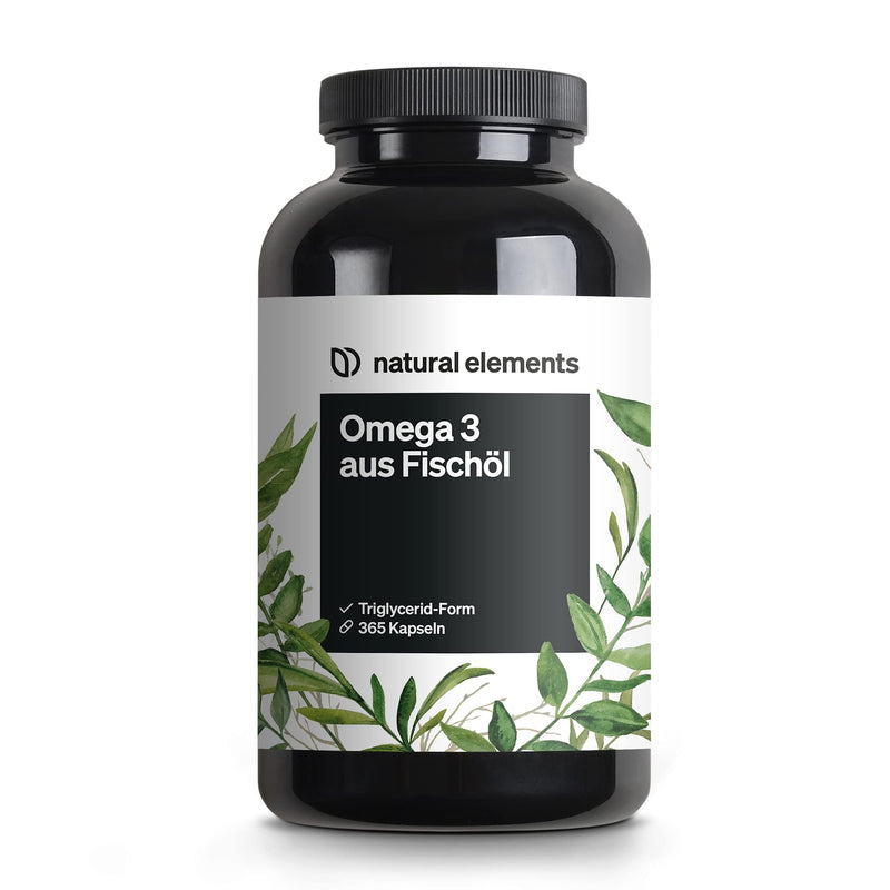 Omega 3 (365 Capsules) 1000 Mg Fish Oil Per Capsule With Epa And Dha In Triglyceride Shape Laboratory Tested, Extensively Cleaned And From Sustainable Fishing - NewNest Australia