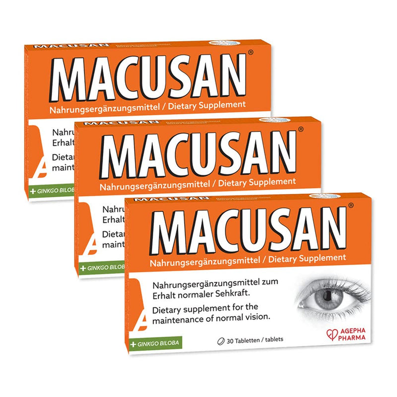 Macusan® Tablets Maintain Vision - With Ginkgo Zeaxanthin Lutein For Eyes Dietary Supplement Against Age-Related Macular Degeneration AMD - NewNest Australia