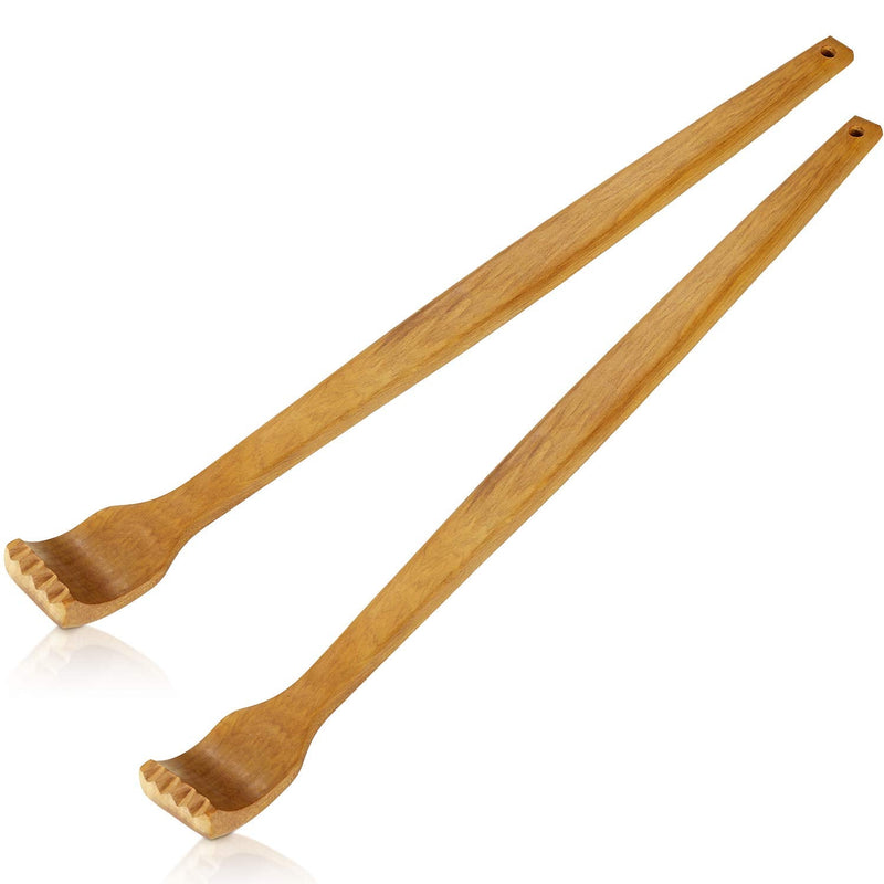 Wooden Back Scratchers, Handheld Manual, Back Massager, Long Back Scratcher for Instant Relief of Itching Body, Relaxation, Pack of 2 - NewNest Australia