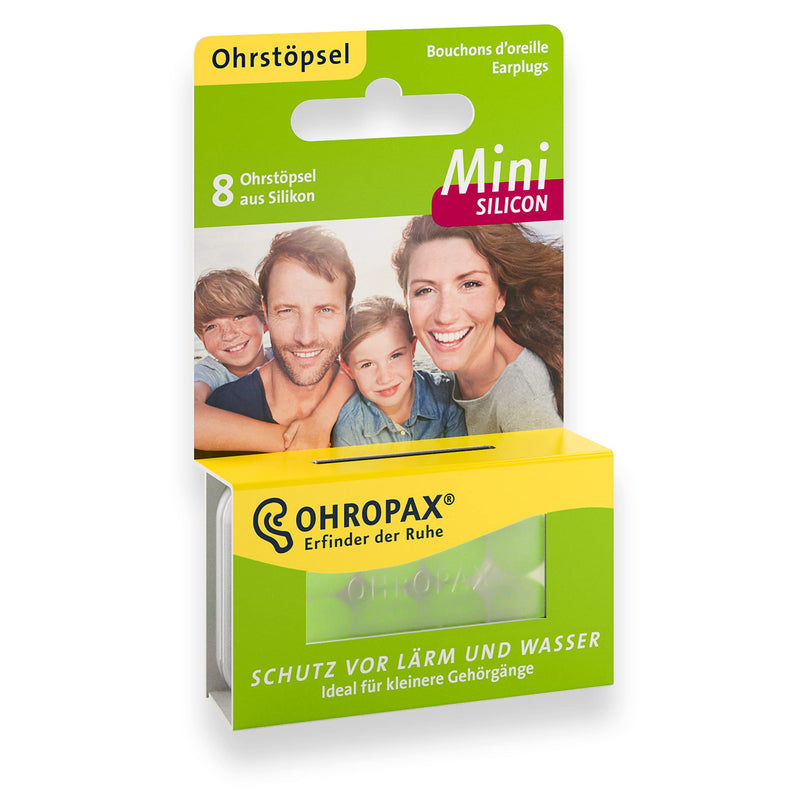 OHROPAX - Mini Silicon - 1x 8 pieces - Small reusable in-ear plugs made of skin-friendly silicone - Perfect for people with smaller ear canals and children 1 - NewNest Australia