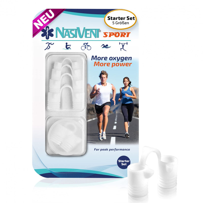 Nasivent Sport - Premium Nose Dilator - (Starter Set) Snow White - Improved Nose Breathing During Sports - Unique Thanks To Innovative Retaining Pins - Made Of High-Quality Silicone - NewNest Australia