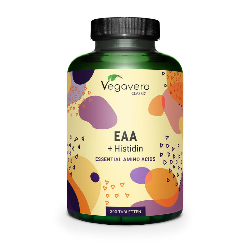 Eaa Tablets Vegavero | 100% Natural - Not Synthetic | All 8 Eaas Including Bcaa (2:1:1) + Histidine | Vegan | 1000 Mg Amino Acids Per Tablet | No Additives | 300 Tablets - NewNest Australia