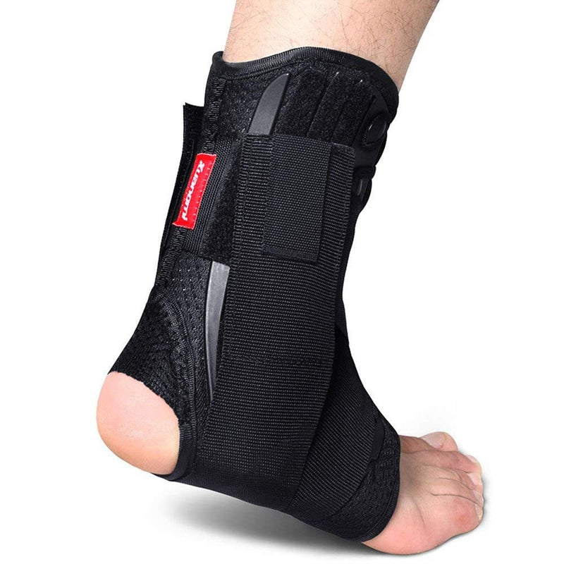 Kuangmi Ankle Support Lace Up with Side Supports and Cross Additional Fastening Belt Strength Protection 1 Piece (M=39-42) M=(39-42) - NewNest Australia