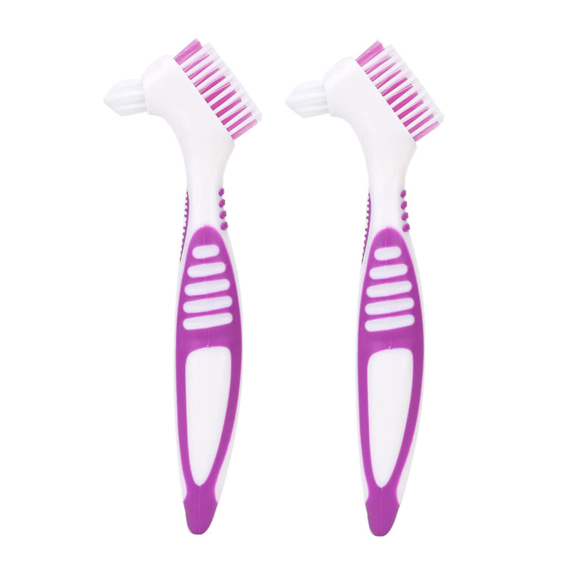 Denture brush, 2 pieces/set, specially developed for the thorough cleaning of dentures and bridges - NewNest Australia