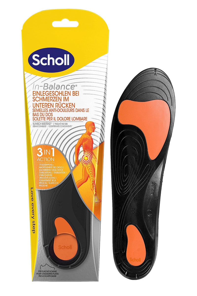 Scholl In-Balance insoles for shoes in size 40-42 - soles for lower back pain - 1 pair of non-adhesive insoles Neutral M - NewNest Australia