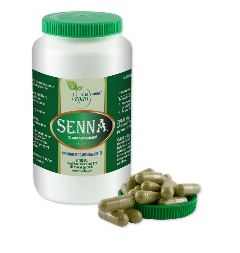 Vita Ideal Vegan Sennes ‚ Leaves 120 Capsules ‚ Senna Alexandrina ‚ Daily Serving 600 Mg Senna Leaves Pure Powder Natural, Vegetable And No Additives, Original From Vitadeal. - NewNest Australia