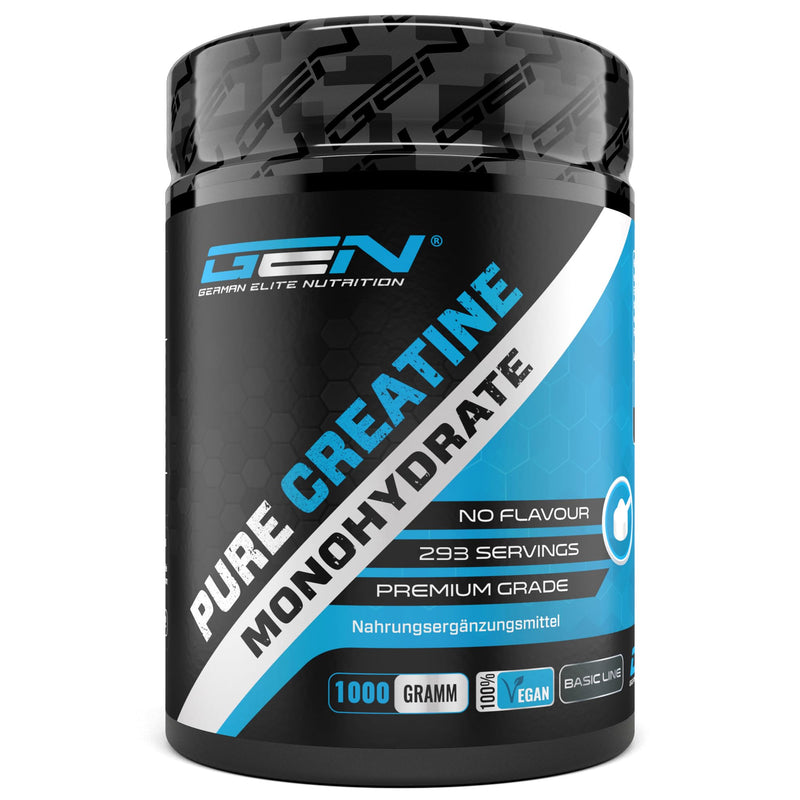 Creatine Powder - 1kg / 1000 g - Pure Creatine Monohydrate - Optimal Solubility - Vegan - No Additives - Pure Powder - German Elite Nutrition 1000 g (Pack of 1) - NewNest Australia
